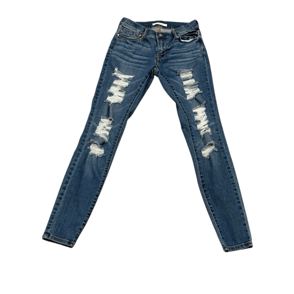 PacSun Women's Ripped Blue Skinny Jeans